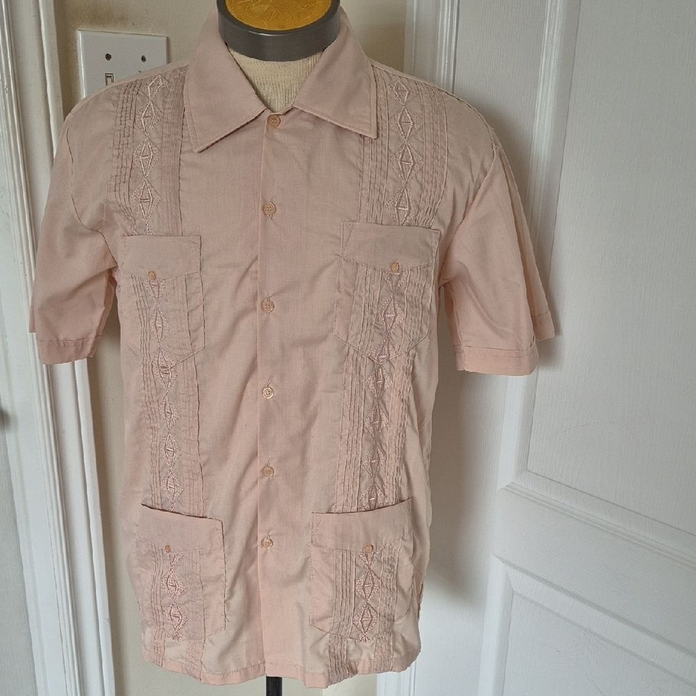 Men's Casual Button Down Shirt - Pink